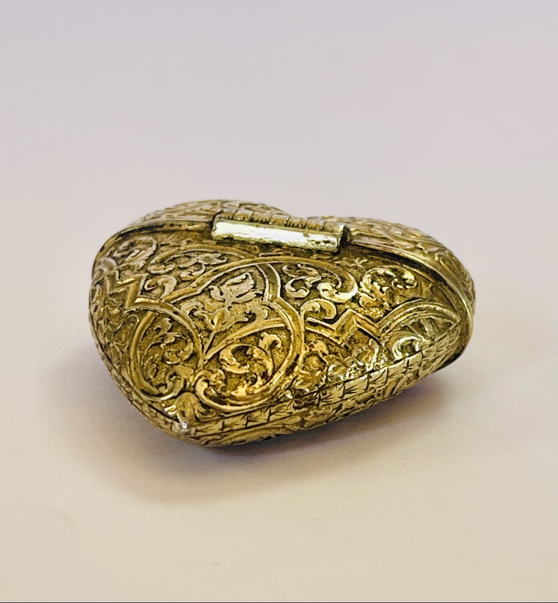 Pendentif en forme de cœur ouvrant en vermeil -photo-6
